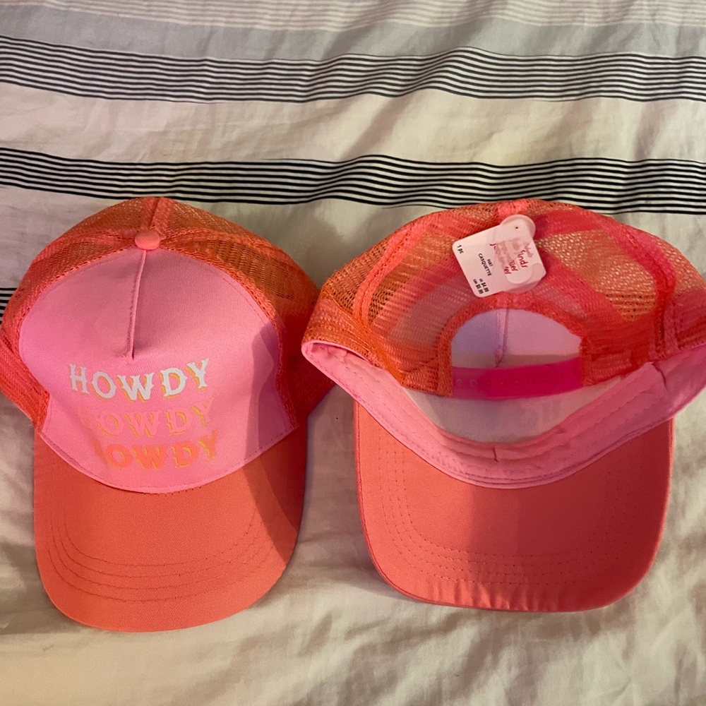 Pink and Orange 'Howdy' Trucker Hat